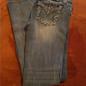 Miss Me Embellished Blue Boot Cut Jeans